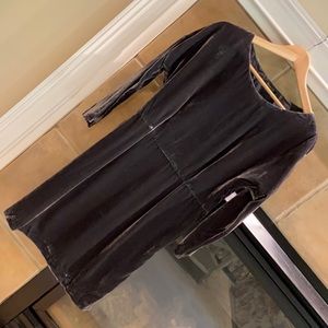 Massimo Dutti Grey Velvet Dress (M)